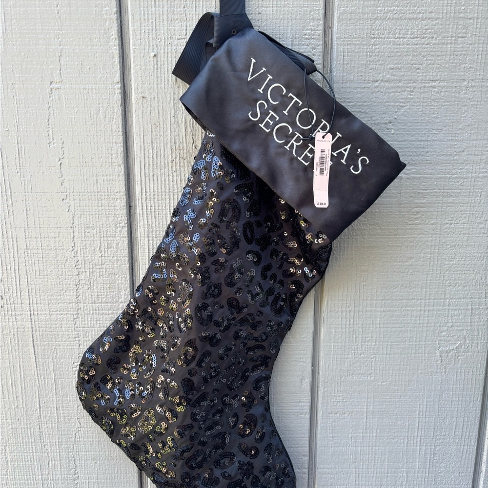 Victoria's Secret Black Sequin Stocking